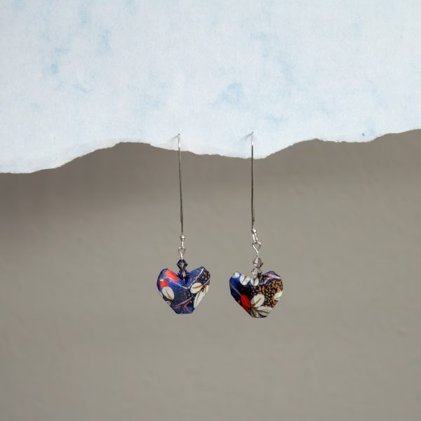 Heart Origami Earrings