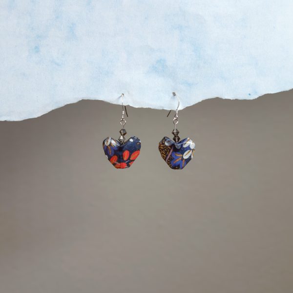 Heart Origami Earrings