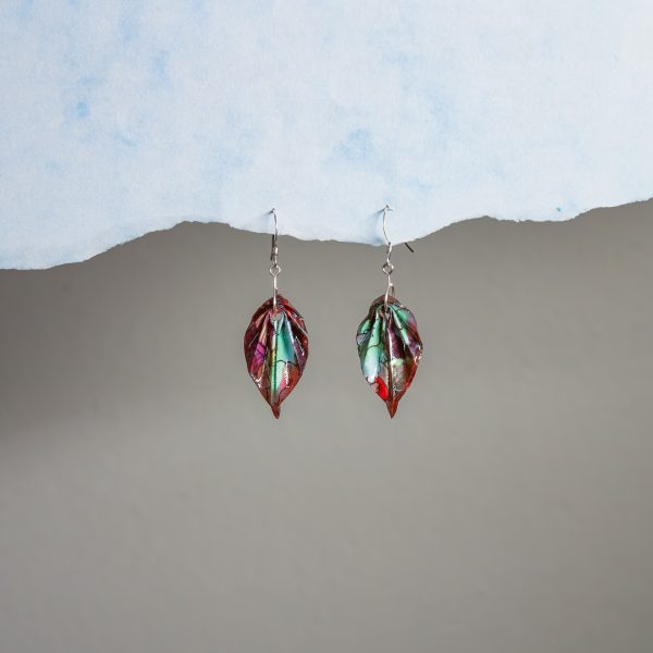 Leaf Origami Earrings